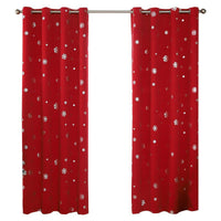 HKM-006099 Hole-Free Snowflake Shade Cloth Curtain - High Shading Polyester - Available in Various Sizes and Colors