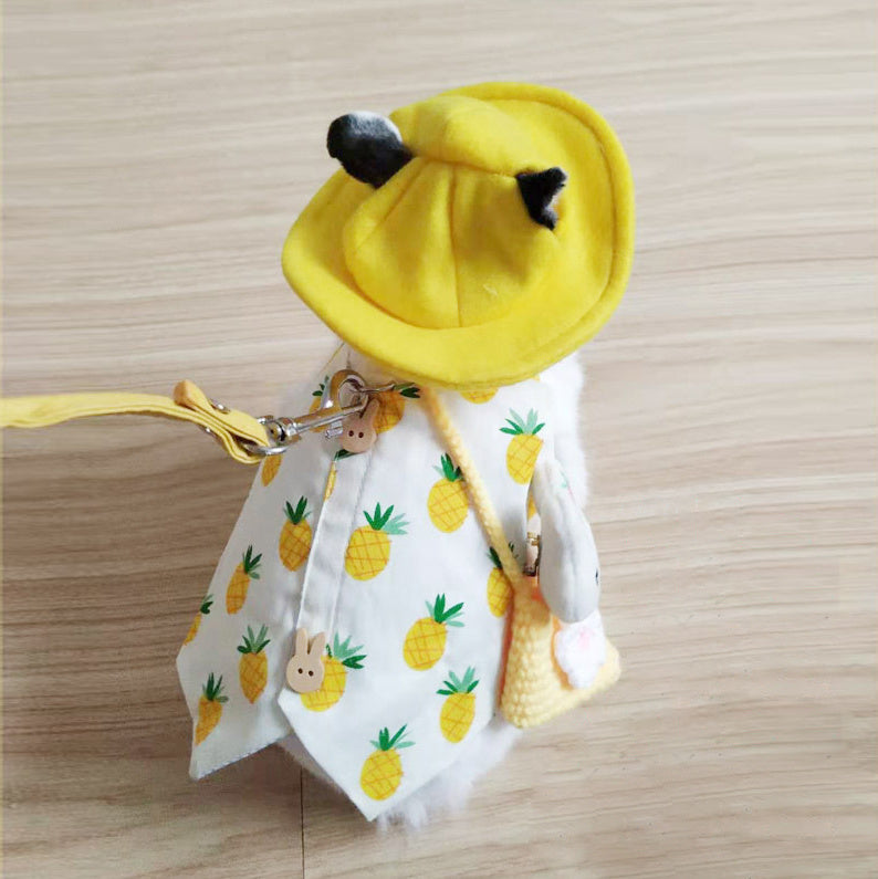 HKM-006163 Cute Cotton Rabbit Harness Set with Leash for Walks and Parties