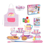 HKM-006227 37-Piece Pretend Play Dessert Toy Food Set for Kids Ages 2-7 - Kitchen Play Fun