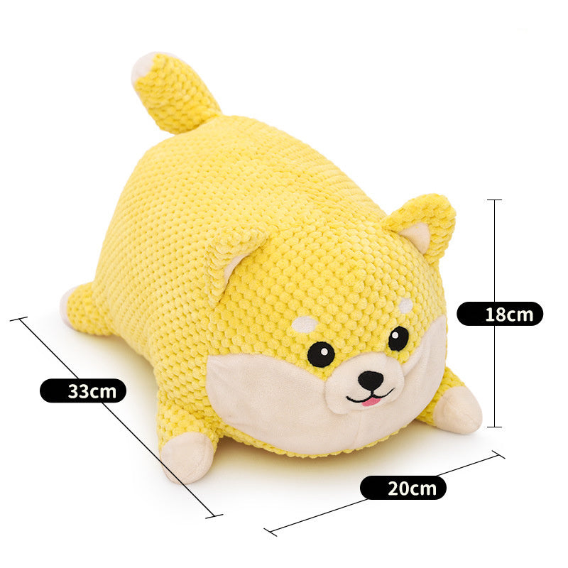HKM-006227 Calming Plush Dog Toy for Chewing, Squeaking, and Teeth Cleaning