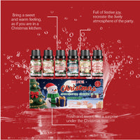 HKM-006355 Christmas Aromatherapy Oil Set for a Cozy Atmosphere - 6 Pieces, Fresh Air Blend