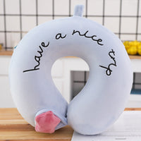 HKM-006675 Cartoon U-Shaped Memory Foam Cervical Pillow for Comfort and Support