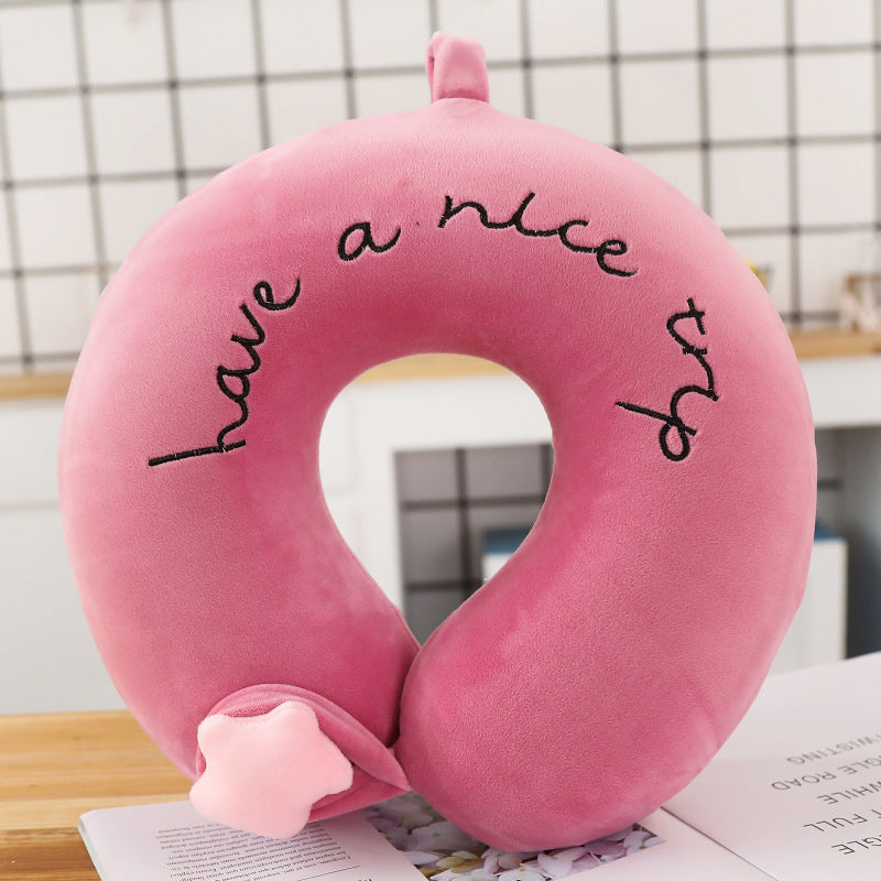 HKM-006675 Cartoon U-Shaped Memory Foam Cervical Pillow for Comfort and Support