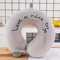 HKM-006675 Cartoon U-Shaped Memory Foam Cervical Pillow for Comfort and Support