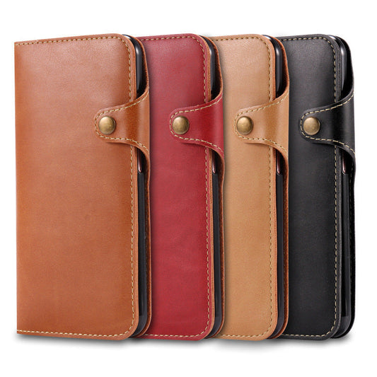 HKM-006803 Ultra-Thin Flip Phone Case for Samsung Galaxy Note 8, S8 Plus, S9/S9 Plus with Card Holder
