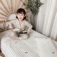 HKM-006867 Cartoon Embroidered 3-Piece Quilted Baby Bed Cover Set in Modern Style
