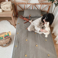 HKM-006867 Cartoon Embroidered 3-Piece Quilted Baby Bed Cover Set in Modern Style