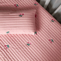 HKM-006867 Cartoon Embroidered 3-Piece Quilted Baby Bed Cover Set in Modern Style