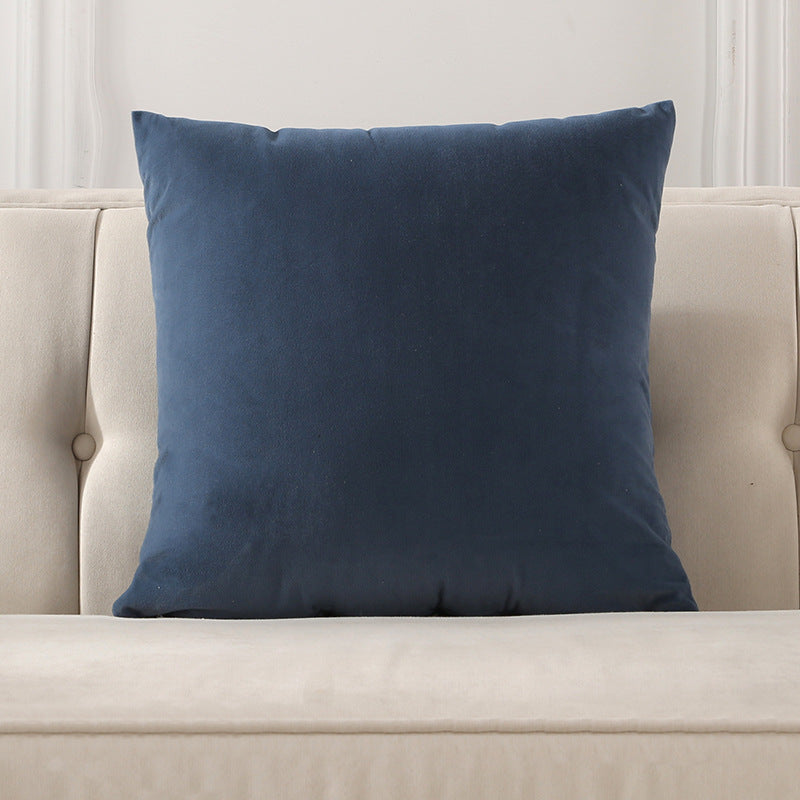 HKM-006931 Large Lumbar Cushion Cover for Sofa, Office, and Bedside - Plush Velvet, Various Sizes & Colors Available