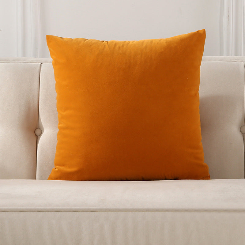 HKM-006931 Large Lumbar Cushion Cover for Sofa, Office, and Bedside - Plush Velvet, Various Sizes & Colors Available