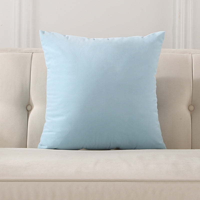 HKM-006931 Large Lumbar Cushion Cover for Sofa, Office, and Bedside - Plush Velvet, Various Sizes & Colors Available