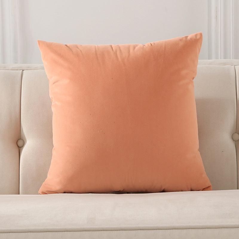 HKM-006931 Large Lumbar Cushion Cover for Sofa, Office, and Bedside - Plush Velvet, Various Sizes & Colors Available