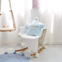 HKM-006995 Crown Lumbar Pillow Cushion - Modern Plush Design with Cartoon Patterns, Multiple Sizes Available