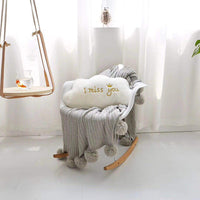HKM-006995 Crown Lumbar Pillow Cushion - Modern Plush Design with Cartoon Patterns, Multiple Sizes Available