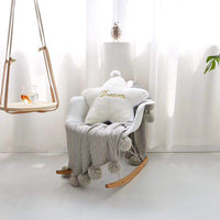 HKM-006995 Crown Lumbar Pillow Cushion - Modern Plush Design with Cartoon Patterns, Multiple Sizes Available