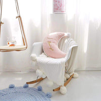 HKM-006995 Crown Lumbar Pillow Cushion - Modern Plush Design with Cartoon Patterns, Multiple Sizes Available