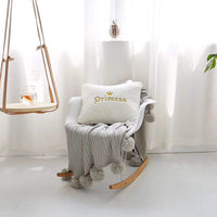 HKM-006995 Crown Lumbar Pillow Cushion - Modern Plush Design with Cartoon Patterns, Multiple Sizes Available