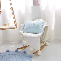 HKM-006995 Crown Lumbar Pillow Cushion - Modern Plush Design with Cartoon Patterns, Multiple Sizes Available