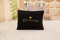 HKM-006995 Crown Lumbar Pillow Cushion - Modern Plush Design with Cartoon Patterns, Multiple Sizes Available