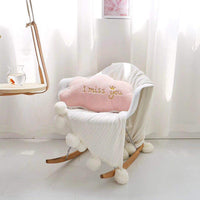HKM-006995 Crown Lumbar Pillow Cushion - Modern Plush Design with Cartoon Patterns, Multiple Sizes Available