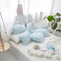 HKM-006995 Crown Lumbar Pillow Cushion - Modern Plush Design with Cartoon Patterns, Multiple Sizes Available