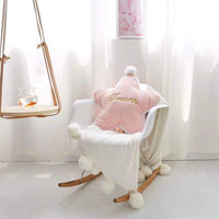 HKM-006995 Crown Lumbar Pillow Cushion - Modern Plush Design with Cartoon Patterns, Multiple Sizes Available