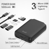 HKM-007059 Portable Multi-Functional Power Bank with 6 Charging Cables and SIM Card Kit