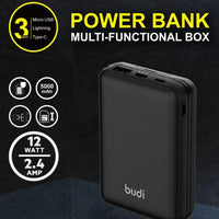HKM-007059 Portable Multi-Functional Power Bank with 6 Charging Cables and SIM Card Kit