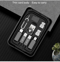 HKM-007059 Portable Multi-Functional Power Bank with 6 Charging Cables and SIM Card Kit
