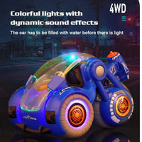 HKM-007123 Remote Control 3-Wheel Spray Stunt Car - Deformation Truck for Indoor & Outdoor Fun