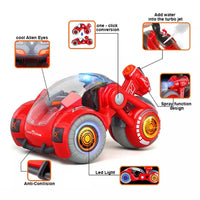 HKM-007123 Remote Control 3-Wheel Spray Stunt Car - Deformation Truck for Indoor & Outdoor Fun