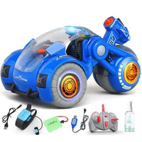 HKM-007123 Remote Control 3-Wheel Spray Stunt Car - Deformation Truck for Indoor & Outdoor Fun