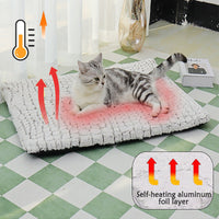 HKM-007251 Warm Pet Pad Winter Sleep Fleece Dog Bed Comfortable Cat Nest