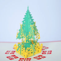 HKM-007315 3D Handmade Christmas Tree Greeting Card - Unique Birthday and New Year Blessing Card