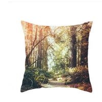 HKM-007379 Custom Linen Pillow Cover with Landscape Print - 45x45cm European Style