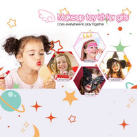 HKM-007379 Kids Makeup Toy Set with Nail Polish and Manicure Accessories for Girls, Ages 2-13