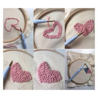 HKM-007379 Thick Copper Tube Embroidery Needle with ABS Plastic Handle - 18.5cm Long