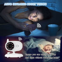 HKM-007443 3.5-Inch Baby Care Monitor with Night Vision, Two-Way Intercom, and Lullabies