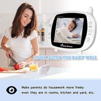HKM-007443 3.5-Inch Baby Care Monitor with Night Vision, Two-Way Intercom, and Lullabies