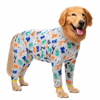 HKM-007571 Soft Cotton Printed Four-Legged Pet Shirt for Dogs and Cats