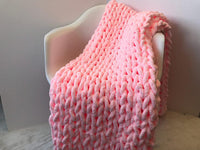 HKM-007699 Coarse Wool Chenille Blanket - Soft, Warm, and Versatile in Multiple Colors