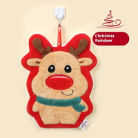 HKM-007827 Christmas Themed Coral Fleece Hand Towel - Santa, Snowman, Tree Designs