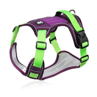 HKM-007891 Medium to Large Dog Explosion-Proof Chest Strap Harness - Available in Purple, Lake Blue, Khaki, and Black