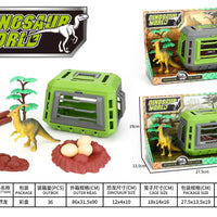 HKM-007955 Dinosaur Escape Operation Game Toy Set with Miniature Tyrannosaurus Rex and Cage for Indoor Pretend Play