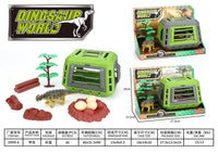 HKM-007955 Dinosaur Escape Operation Game Toy Set with Miniature Tyrannosaurus Rex and Cage for Indoor Pretend Play