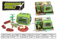 HKM-007955 Dinosaur Escape Operation Game Toy Set with Miniature Tyrannosaurus Rex and Cage for Indoor Pretend Play