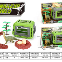 HKM-007955 Dinosaur Escape Operation Game Toy Set with Miniature Tyrannosaurus Rex and Cage for Indoor Pretend Play