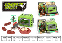 HKM-007955 Dinosaur Escape Operation Game Toy Set with Miniature Tyrannosaurus Rex and Cage for Indoor Pretend Play