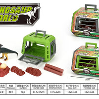 HKM-007955 Dinosaur Escape Operation Game Toy Set with Miniature Tyrannosaurus Rex and Cage for Indoor Pretend Play
