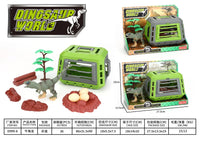 HKM-007955 Dinosaur Escape Operation Game Toy Set with Miniature Tyrannosaurus Rex and Cage for Indoor Pretend Play